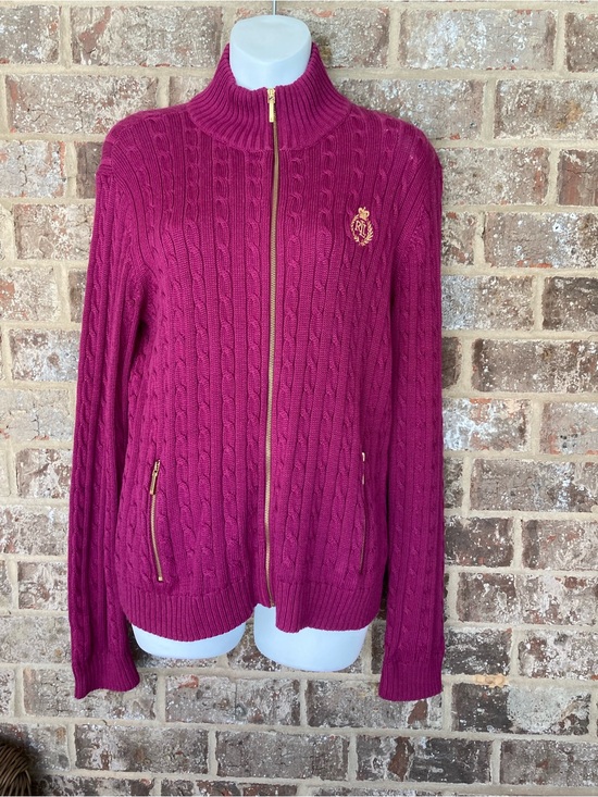 Ralph Lauren Sweaters - Ralph Lauren Knit Zip-Up Size Large Pockets